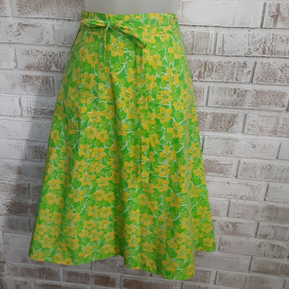 RARE Vintage Liza by Lily Pulitzer Wrap Skirt szM  Sunny,Summer,Cottage Note